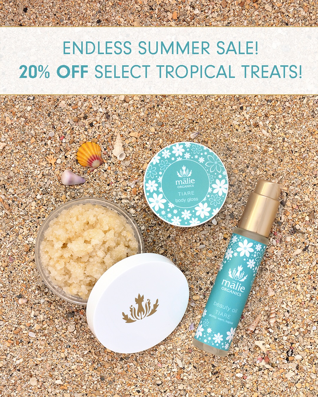 Mālie Organics Endless Summer Sale, 20% off select tropical treats